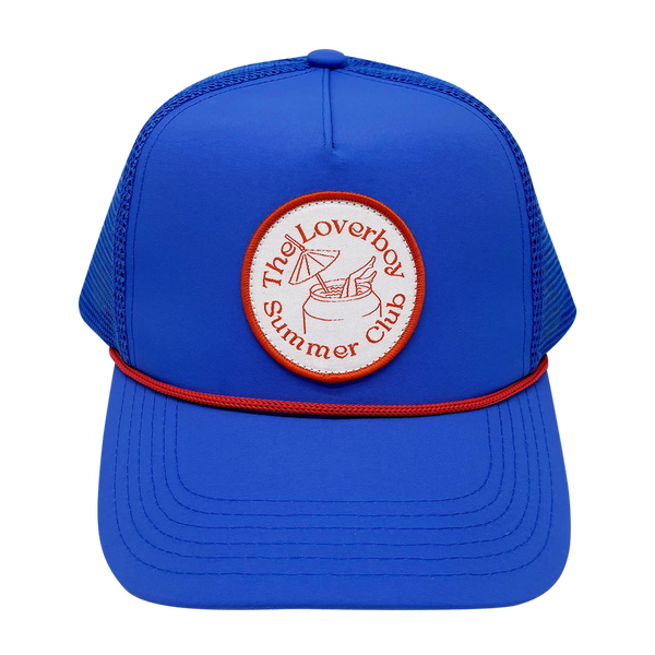 Blue trucker cap online