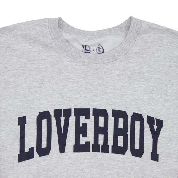 Alternative View - Loverboy University Sweatshirt - Grey base with navy blue lettering
